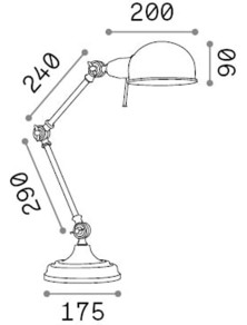 TRUMAN TL1, Tafellamp, Ideal Lux