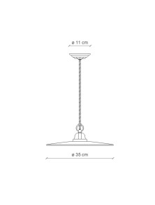 Lámpara de techo C004, suspensión de cerámica, Ferroluce