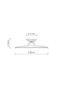 CLASSIC POTENZA C007, Ceiling Lamp Ceiling Light in Ceramic, Ferroluce