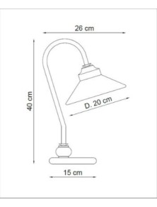 CLASSIC ASTI C157-38, Lámpara de mesa de cerámica, Ferroluce