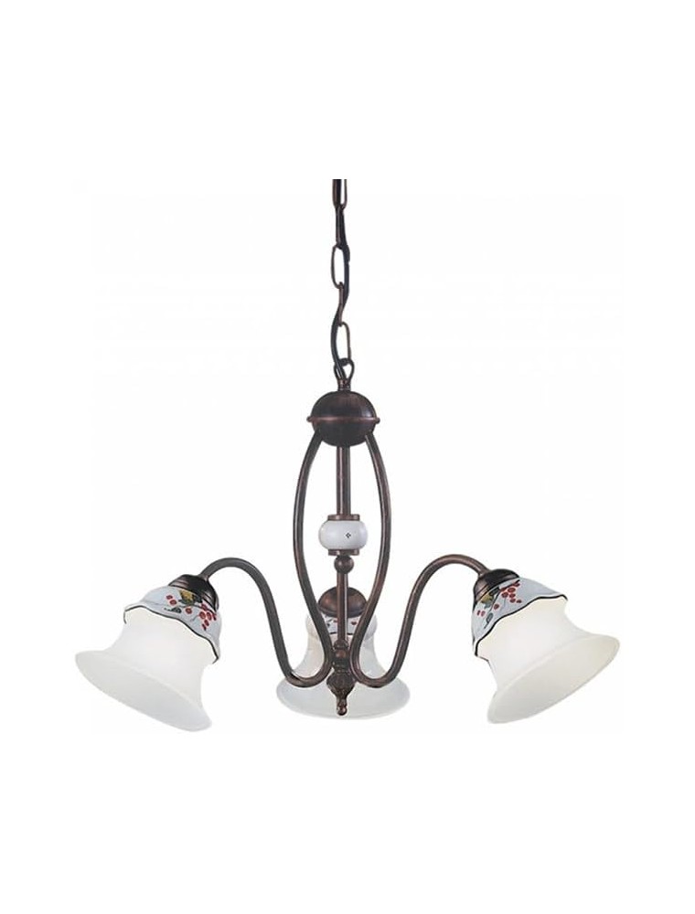 CLASSIC FERRARA C194-3, Ceiling Lamp Suspension in Ceramic, Ferroluce