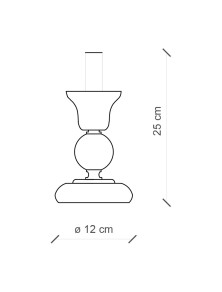 CLASSIC SANREMO C272-27, Lâmpada de mesa cerâmica, Ferroluce