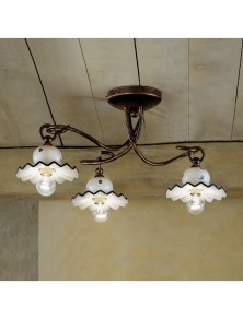 CLASSIC ROMA C404-3, Ceiling Lamp Ceiling Light in Ceramic, Ferroluce