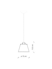 CLASSIC RAVENNA C891, Lampada a Soffitto Sospensione in Ceramica, Ferroluce