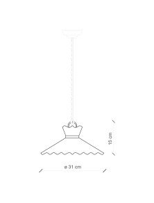 CLÁSICO RAVENNA C892, lámpara de techo suspensión de cerámica, Ferroluce