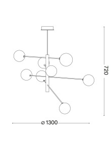 EQUINOXE SP8, ophanging, Ideal Lux