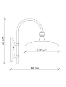 CLASSIC CAMPOBASSO A353, Lampada a Muro Applique in Alluminio, Ferroluce