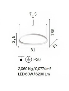 GEMINI SP D081 ON-OFF, lámpara colgante, Ideal Lux