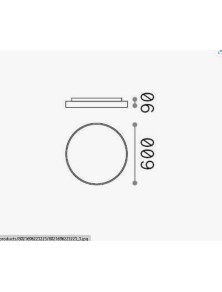 HALO PL1 D60 3000K, plafonneur, Ideal Lux