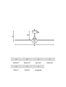 HEYWOOD M, Ventilador sem luz, Faro Barcelona