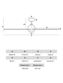 SFERA M, Ventilator ohne Licht, Faro Barcelona