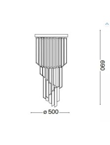 CARLTON PL12, Lámpara de techo, Ideal Lux