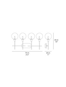 MARACAS PL4, Lámpara de techo, Ideal Lux