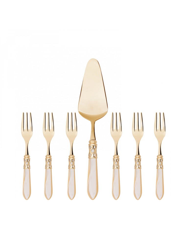 ALADDIN Gold, Cutlery Set 7 pcs Sweet, Gift Box, Casa Bugatti