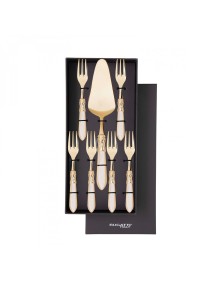 ALADDIN Gold, Cutlery Set 7 pcs Sweet, Gift Box, Casa Bugatti