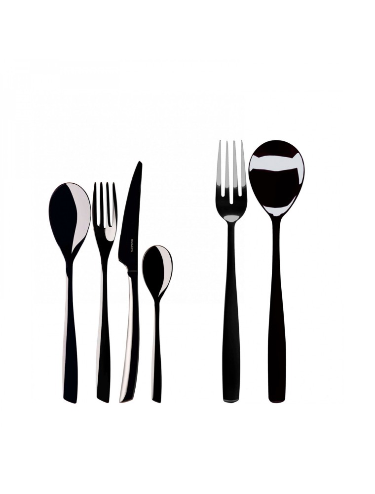 RIVIERA BLACK DIAMOND, Cutlery Set 50 Pcs, Gallery Box, Casa Bugatti