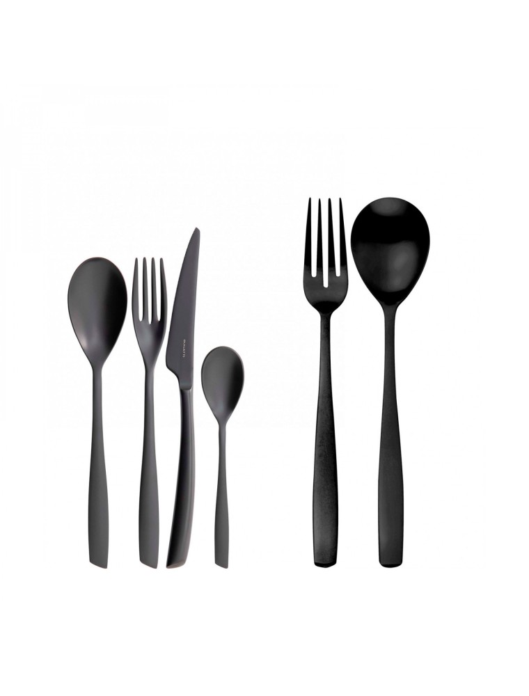 RIVIERA BLACK DIAMOND, Cutlery Set 50 Pcs, Gallery Box, Casa Bugatti